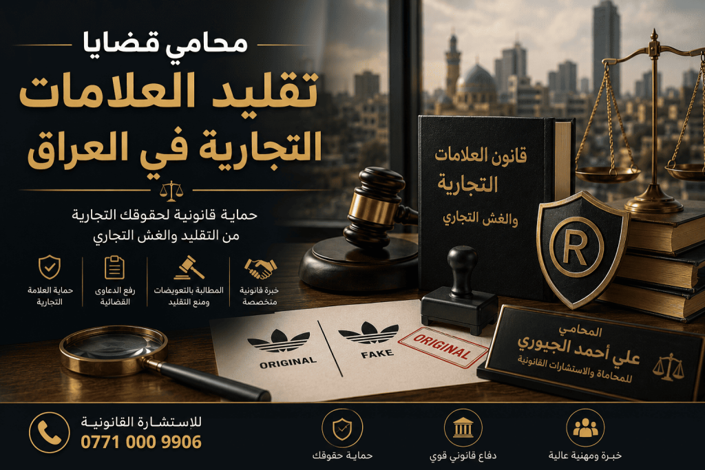 محامي قضايا تقليد العلامات التجارية في العراق