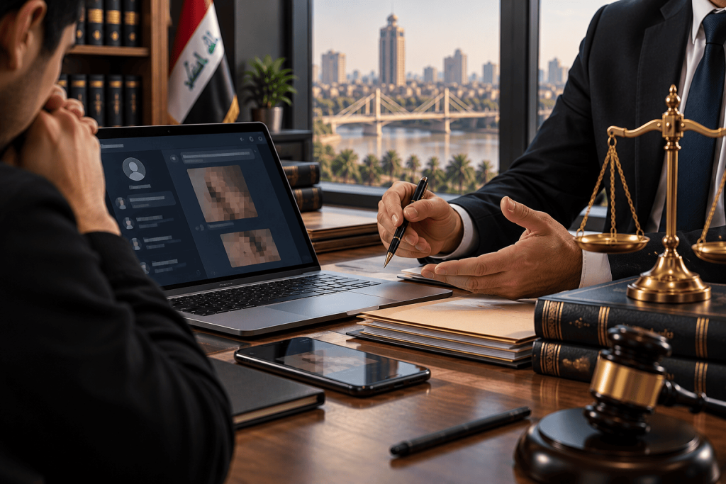 محامي ابتزاز الكتروني في العراق