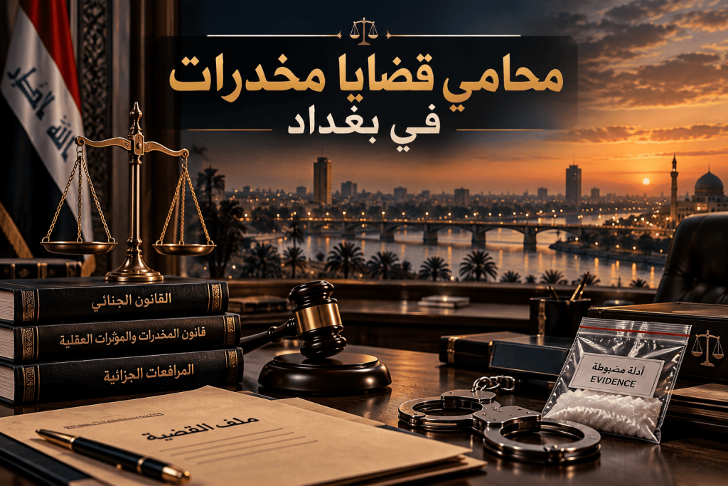 محامي قضايا مخدرات في بغداد